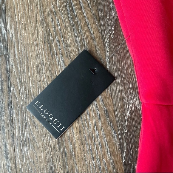 🥒 Eloquii NWT One Shoulder Ruffle Mermaid Sexy Red Maxi Formal Gown Dress 14 - Picture 7 of 10